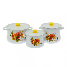 ЭМ_Набор груш. Весна, бел. с дек на крышке (4,0 л, 5,5 л, 8,0 л) арт. N19B77 СибТ/ОБКЛ