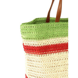 Сумка пляжная текстиль SNX-041, 1отд, беж/зеленый 265634 - Adelia фото 4