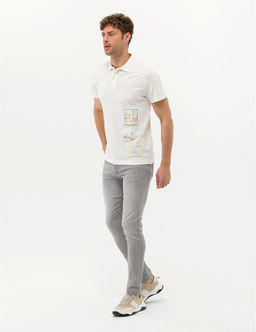 Ekru Bask_l_ Bisiklet Yaka Ti__rt