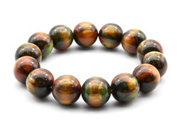 Браслет из полимера шарик 16мм цв.рыжий