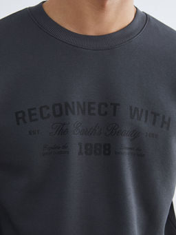 Bisiklet Yaka Erkek Kal?n Sweatshirt