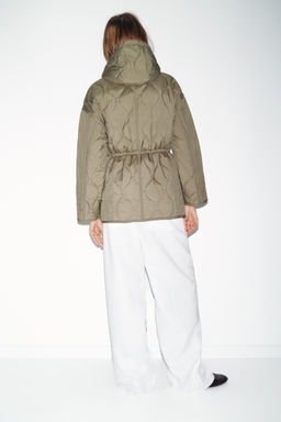 WATER-REPELLENT HOODED PUFFER JACKET - Zara фото 5