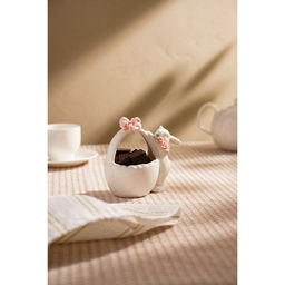 Конфетница SL Home «Лесные кролики», 12.5×8×12 см, фарфор, белая