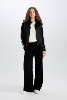 Regular Fit Kal?n Esofman Alt? Beli Lastikli Basic Duz Genis Bol Paca