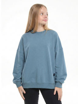 Свитшот оверсайз для девочки 22-3621 хаки