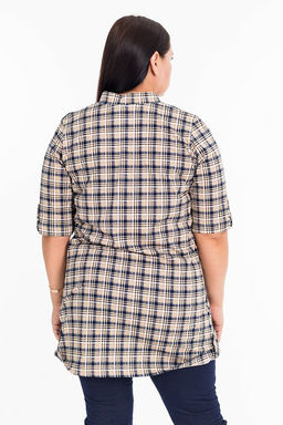 Рубашка М320117з коричневый - Елена фото 3