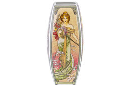 Ваза 3 л 12,5*12,5*30 см "Времена года" квадрат, NEW BONE CHINA