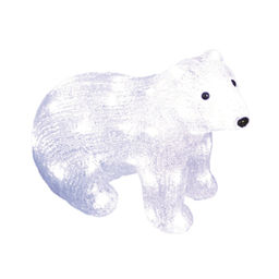 ULD-M3125-040/STA WHITE IP20 WHITE BEAR-4 Фигура светодиодная Белый медведь-4, 32*25см, 40 светодиодов. Белый свет. Провод прозрачный. TM Uniel