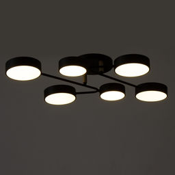 Люстра «Алмо» 6х LED 144 Вт 3000-6000К черный 80×58×21 см BayerLux