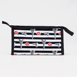 Цена за 3 шт. Косметичка на молнии, чёрная, белая