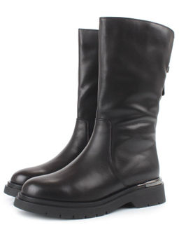 ZA4226M BLACK Сапоги зимние женские (натуральная кожа, натуральный мех, натуральная байка)