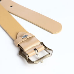Ремень женский с винтом, 110×2.5 см, матовая классическая пряжка металл, бежевый