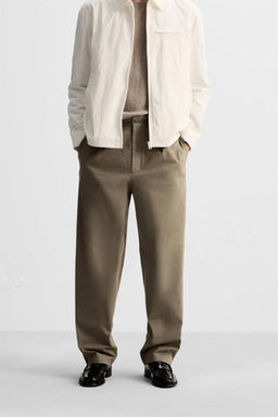 PLEATED CHINO TROUSERS - Zara фото 11