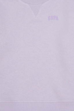 K_z _ocuk Lila _ardonlu Bisiklet Yaka Basic Sweatshirt Sepette S_rpriz _ndirim - U.s. polo assn фото 5
