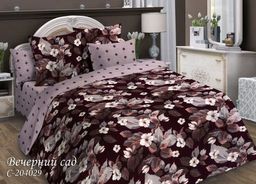 Постельное белье - Сатин Вечерний сад 1,5-спальный (молния) - Luteks фото 2