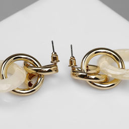 Серьги ассорти Круг узел, цвет золото - Qf фото 2