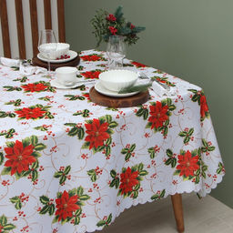Скатерть Доляна В преддверии Рождества 110*145 см, 100% п/э  фото 2