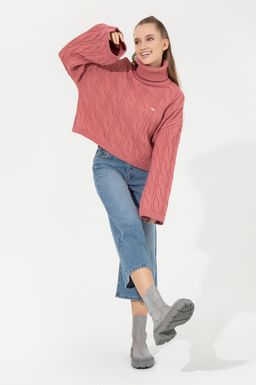 U. S. Polo Assn Женская розовая водолазка - U.s. polo assn фото 4