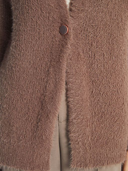 V Yaka Parlak G?r?n?ml? Kad?n Triko H?rka