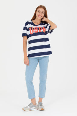 U. S. Polo Assn Женская темно-синяя футболка с круглым вырезом - U.s. polo assn фото 4