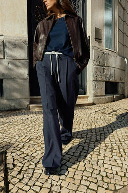 WIDE-LEG TROUSERS WITH DOUBLE WAIST - Zara фото 15