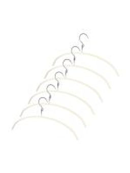 VAL BG-226B10S6 Вешалка мет., 42*23*1.2 см, набор 6 шт., б/перекл., c крючком д/экон. места, беж., шт