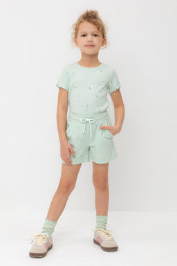 Шорты Crockid КР 400417 пастельно-зеленый футер  фото 4