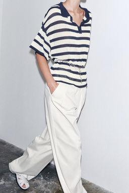 STRIPED KNIT POLO SHIRT - Zara фото 2