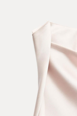 SATIN MIDI DRESS WITH GATHERING - Zara фото 5