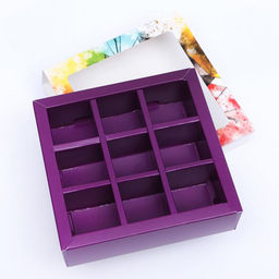 Цена за 5 шт. Коробка под 9 конфет с обечайкой  Зонтики  с окном 14,5 х 14,5 х 3,5 см - UPAK LAND фото 4