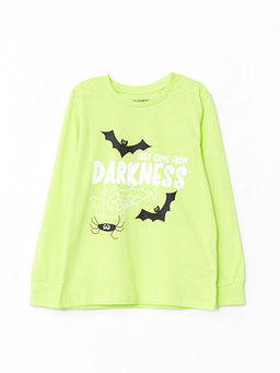 Bisiklet Yaka Bask?l? Uzun Kollu Erkek ?ocuk Pijama Tak?m? - Waikiki фото 2