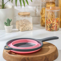 Дуршлаг складной Доляна Волна, d=20 см, цвет сиреневый  фото 5