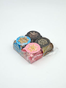 Свечи чайные, новогодний набор 4 шт., 4 см