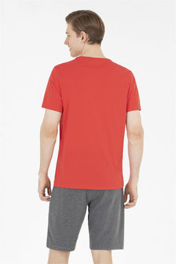 Мужская красная базовая футболка с круглым вырезом - U.s. polo assn фото 12