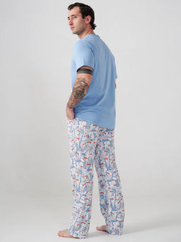 Пижама парная мужская 100% хлопок Снеговик - Оптима фото 5