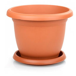 Горшок с поддоном Вилла Serinova 54л терракотовый 58 х 58 х 41см (КРАССУЛА)