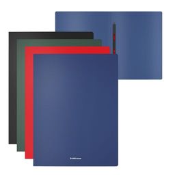 Цена за 4 шт. Папка-скоросшиватель пластиковая с пружинным механизмом ErichKrause Matt Classic, A4, ассорти (в пакете по 4 шт.)