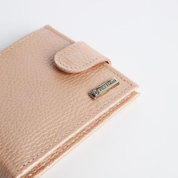Кошелёк на кнопке, TEXTURA, цвет пудра  фото 3