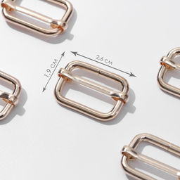 Цена за 5 шт. Пряжка регулирующая, внутренняя ширина - 20 мм, толщина - 3 мм, 5 шт, цвет золотой