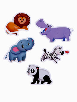 Игрушки - стикеры для купания в ванне Крошка Я «Весёлые зверята», с сеткой, EVA, набор 20 шт.