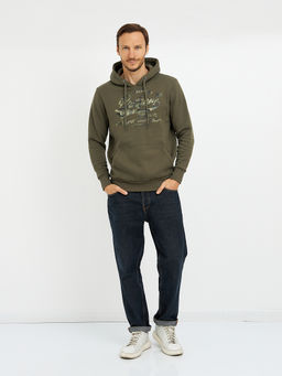 джемпер мужской с капюшоном и с принтом - Glenfield фото 2