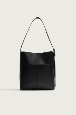 BOLSO SHOPPER LISO / Negro - Zara фото 3