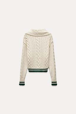 CABLE-KNIT SWEATER - Zara фото 3
