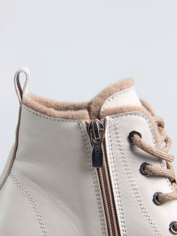 Ботинки 217.PODYUM151be. светло бежевый/Мех