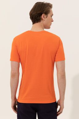 U. S. Polo Assn Мужская оранжевая футболка с круглым вырезом - U.s. polo assn фото 5