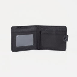 Портмоне мужское на кнопке, отдел для купюр, для карт, чёрное