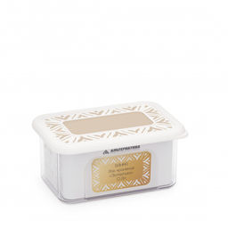 Цена за 2 шт. Банка для хранения сыпучих продуктов "Эстетика" 0,8л прямоугольная (бело-бежевый) М8734