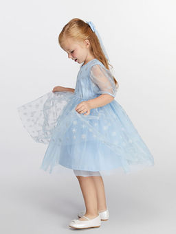 Bisiklet Yaka K?z ?ocuk T?t? Elbise