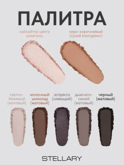 Лимитка Stellary Мультифункциональная палетка для лица и глаз Wild Chic collection тон 01