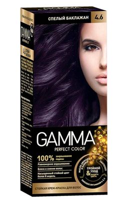 ГАММА краска д/волос PERFECT COLOR 4.6 Cпелый баклажан в компл. с окислит.кремом 6%
